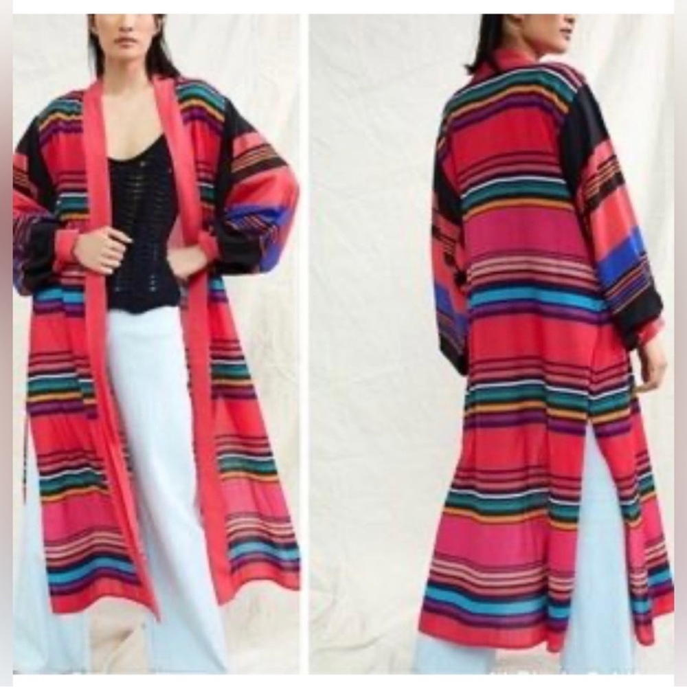 Anthropologie conditions apply  Striped colorful duster  Kimono - Picture 11 of 11